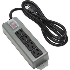 Industrial Power Strip 4 Outlet 6' Cord, Locking
